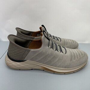 Skechers Sneakers Shoes Garner Crispin Bungee Lace Slip Ins Tan Mens 13